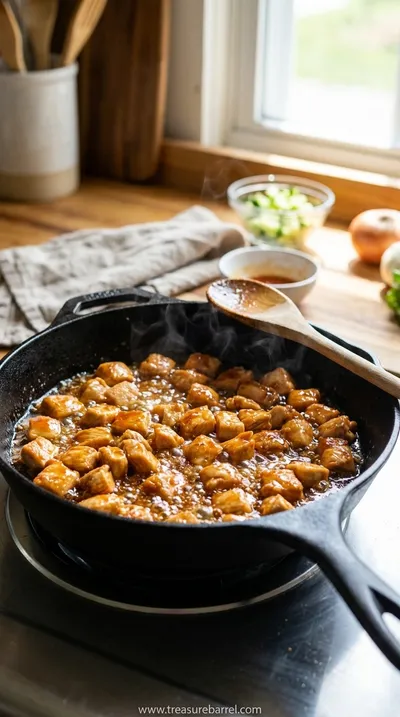 Honey Hot Chicken Salad Recipe - cooking process