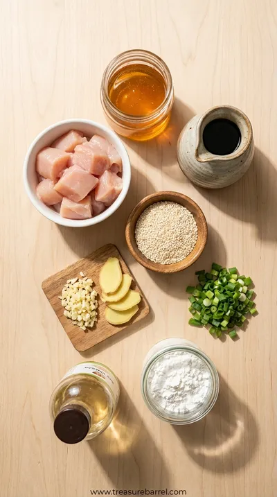 Easy Honey Sesame Chicken Recipe - ingredients preparation