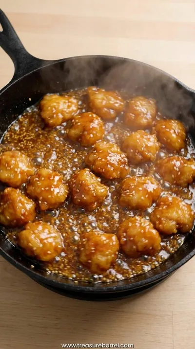 Easy Honey Sesame Chicken Recipe - cooking process