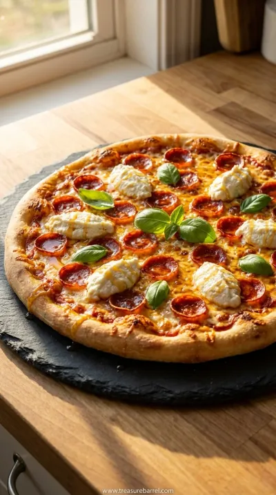 Hot Honey Pepperoni Ricotta Pizza Recipe