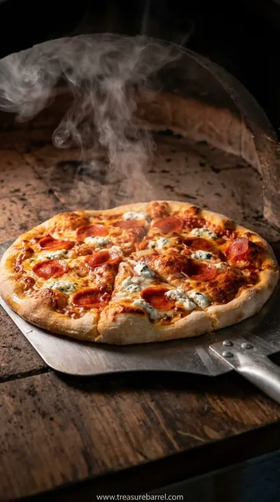 Hot Honey Pepperoni Ricotta Pizza Recipe - cooking process