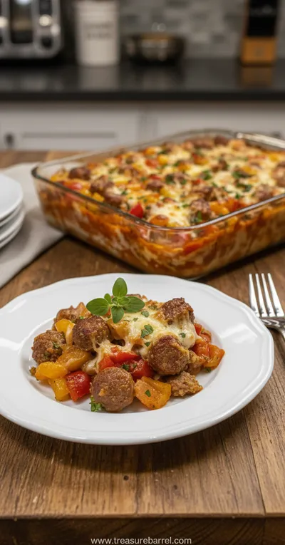 Italian Sausage and Pepper Casserole - ready to serve