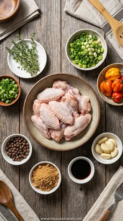 Baked Jamaican Jerk Chicken Wings Recipe - ingredients preparation