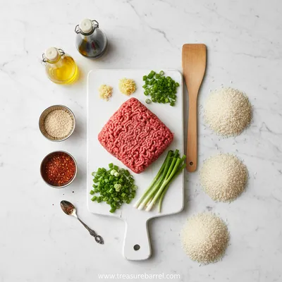 Korean Ground Beef Bowl - cooking process