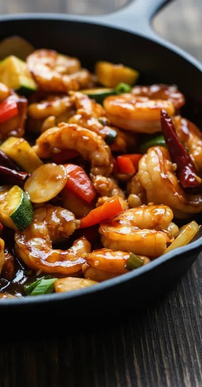 Kung Pao Shrimp Stir Fry