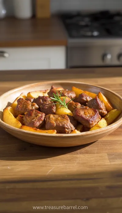 Lamb Tava Recipe With Potatoes (Slow Cooked) - ready to serve