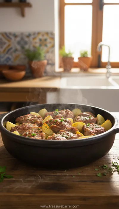 Lamb Tava Recipe With Potatoes (Slow Cooked)