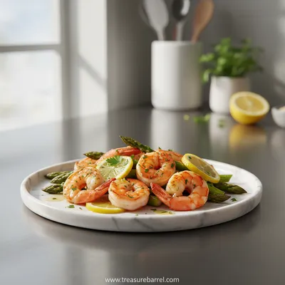 Lemon Garlic Shrimp and Asparagus