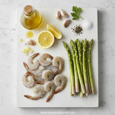 Lemon Garlic Shrimp and Asparagus - cooking process