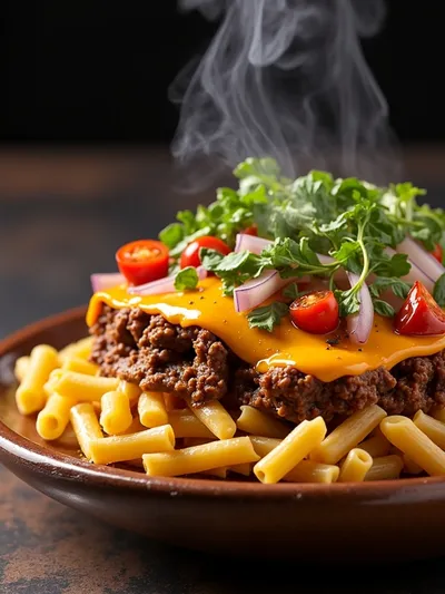 Loaded Beef Cheeseburger Pasta – Cozy Comfort