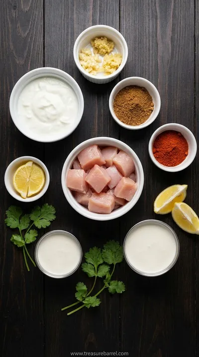 Malai Tawa Boti: Creamy Chicken Skillet Recipe - ingredients preparation