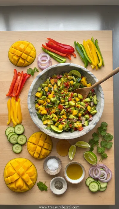 Mango Salad – Fresh and Easy Recipe - cooking process