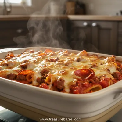 Meat Lovers Pizza Casserole Recipe - cooking process