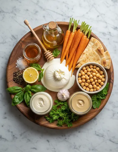 Mediterranean Burrata & Roasted Carrot Board - cooking process