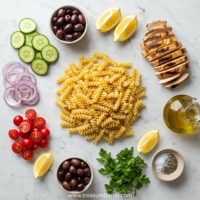 Mediterranean Chicken Pasta Salad - cooking process