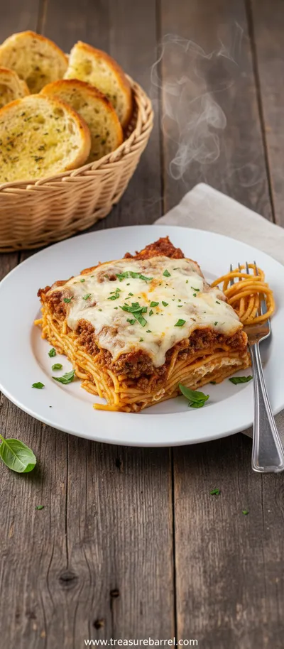 Million Dollar Spaghetti Casserole Recipe - ready to serve