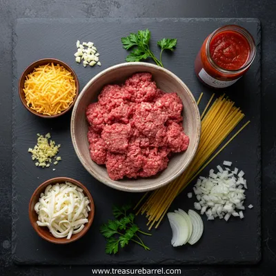 Million Dollar Spaghetti Casserole Recipe - ingredients preparation
