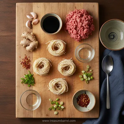 Mongolian Ground Beef Noodles - cooking process