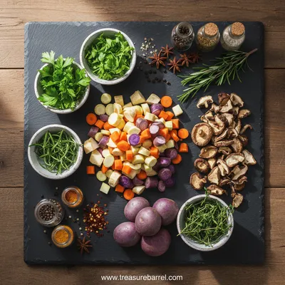 Mystical Witch Soup Recipe for Cozy Nights - ingredients preparation