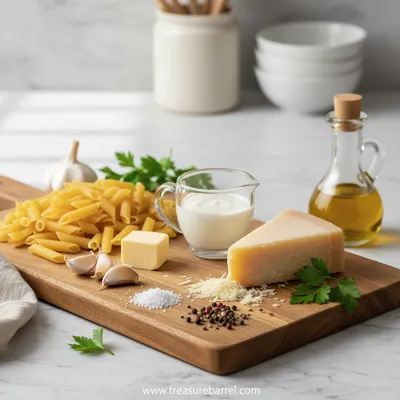One Pot Creamy Garlic Pasta - cooking process
