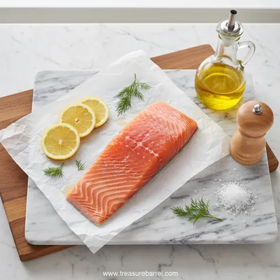15-Minute Easy Oven Baked Salmon - cooking process