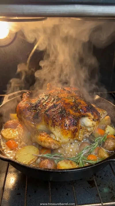 Oven Roasted Garlic Butter Chicken Recipe - cooking process
