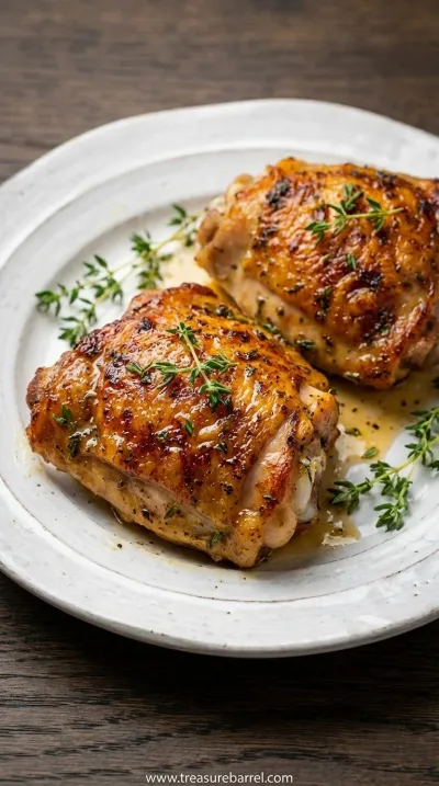 Oven Baked Chicken Thighs: Juicy & Flavorful Recipe - ready to serve