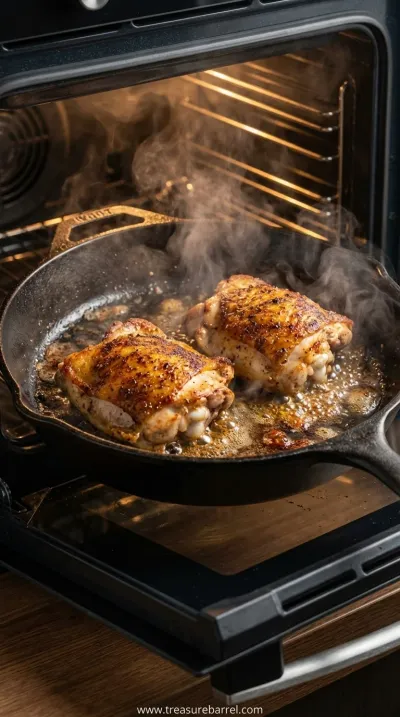 Oven Baked Chicken Thighs: Juicy & Flavorful Recipe - cooking process