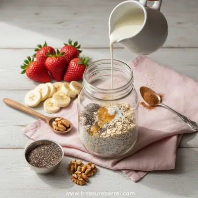 Overnight Oats Recipe – Quick & Healthy Breakfast - cooking process