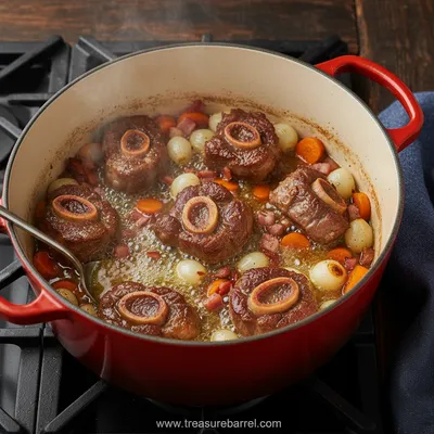 Oxtail Bourguignonne with Beef Oxtail - ingredients preparation