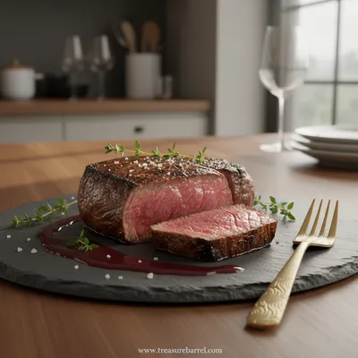 Pan Seared Filet Mignon With Red Wine Sauce