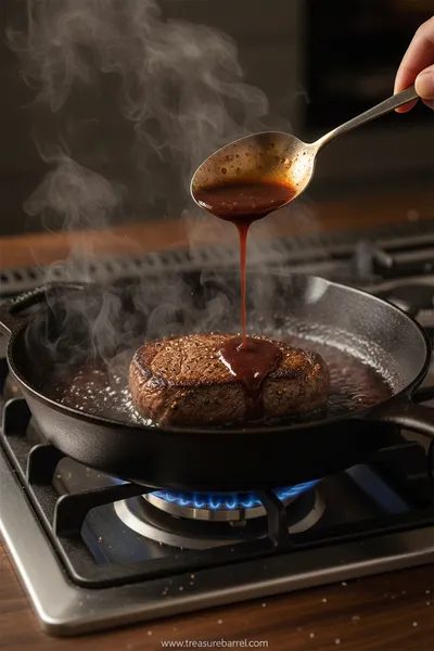 Pan Seared Filet Mignon With Red Wine Sauce - ingredients preparation