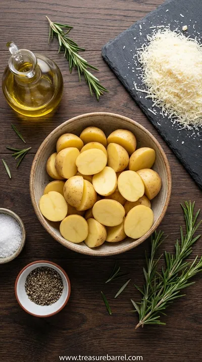 Parmesan Roast Potatoes: Ready in 40 Minutes - ingredients preparation