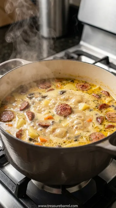 Polish Potato Soup Recipe - Cozy Family Favorite - cooking process