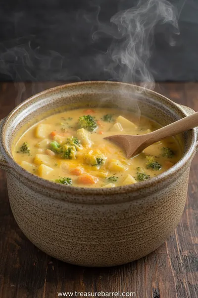 Crockpot Potato Broccoli Cheddar Soup - ingredients preparation