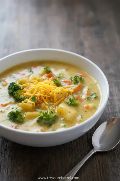 Crockpot Potato Broccoli Cheddar Soup - ready to serve