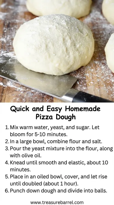 Quick and Easy Pizza Dough Recipe for Perfect Homemade Pizza - cooking process