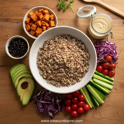 Rainbow Buddha Bowl Recipe - cooking process