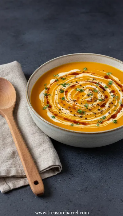 Roasted Butternut Squash Soup Recipe - ready to serve