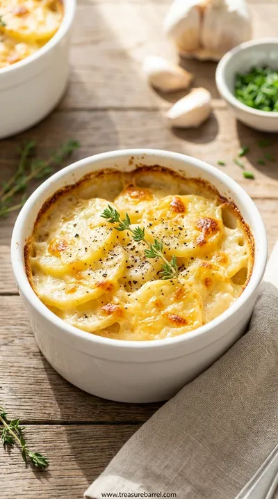 Roasted Garlic Potatoes au Gratin Recipe - ready to serve