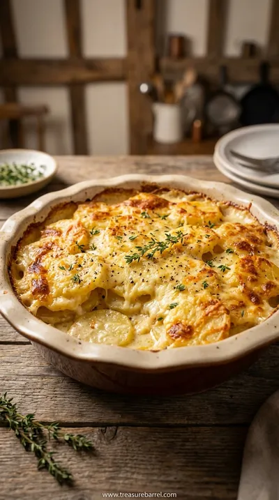 Roasted Garlic Potatoes au Gratin Recipe