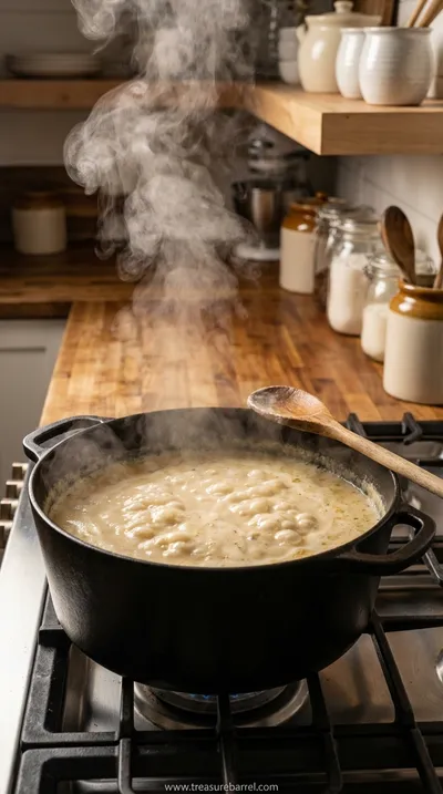 Easy Roasted Garlic Soup: Cozy Comfort Recipe - cooking process