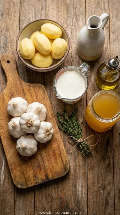Easy Roasted Garlic Soup: Cozy Comfort Recipe - ingredients preparation