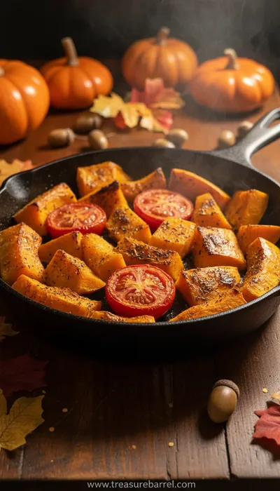 Roasted Pumpkin and Tomato Soup - ingredients preparation