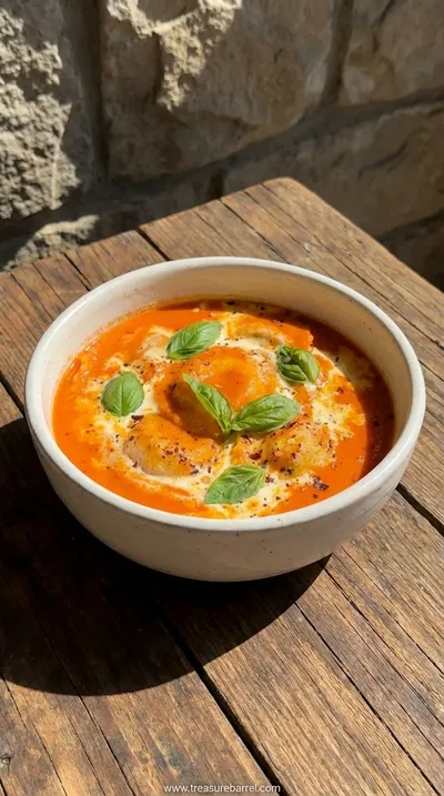 Roasted Red Pepper Ravioli Soup: Cozy Winter Comfort