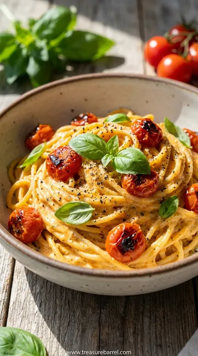 Roasted Tomato and Garlic Ricotta Pasta Recipe