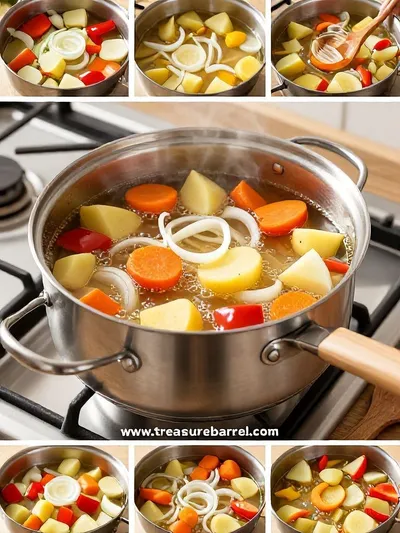 Irresistible Roasted Veggie Soup - ingredients preparation