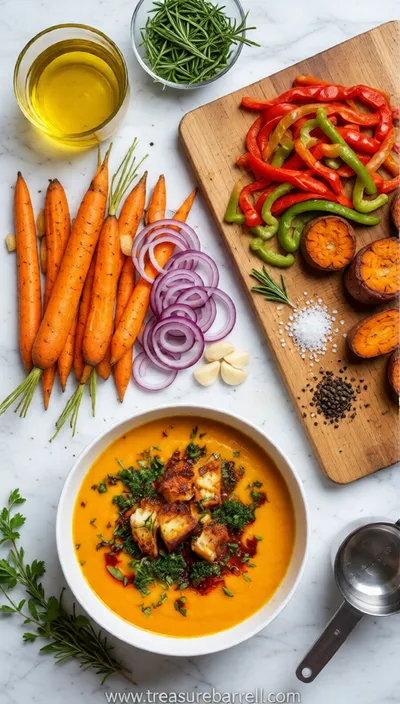 Irresistible Roasted Veggie Soup - cooking process