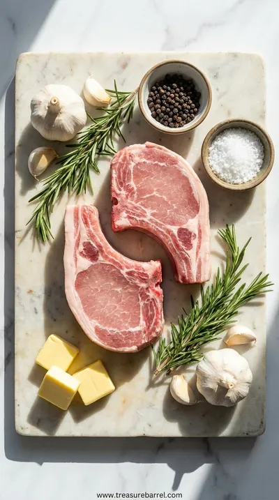 Rosemary Garlic Butter Pork Chops: Savory Comfort Food - ingredients preparation