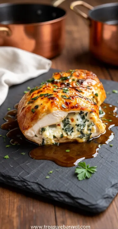 Easy Gourmet Ruth's Chris Stuffed Chicken - ready to serve